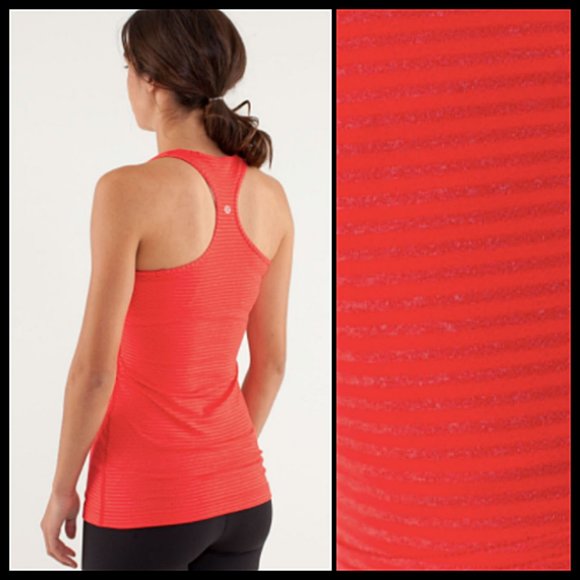 lululemon athletica Tops - Lululemon Cool Racerback Tank Red Striped 4